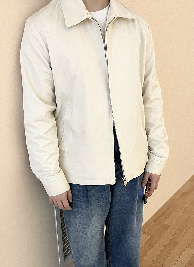 Cream 미니멀 집업 블루종 크림 자켓 (minimal jacket)