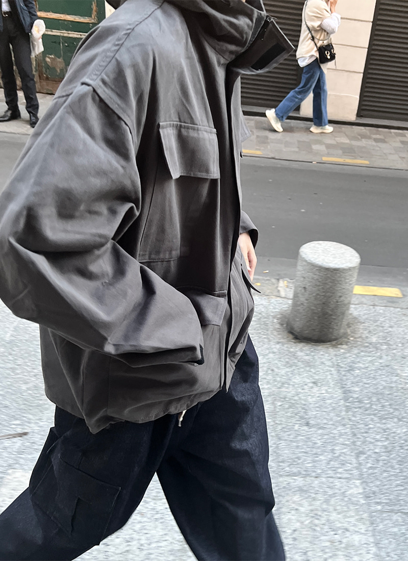 Brest pocket short jacket