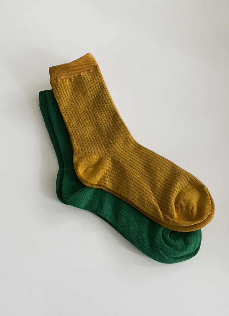 vivid long socks - 컬러 롱삭스 남자 양말 데일리 옐로우 그린
