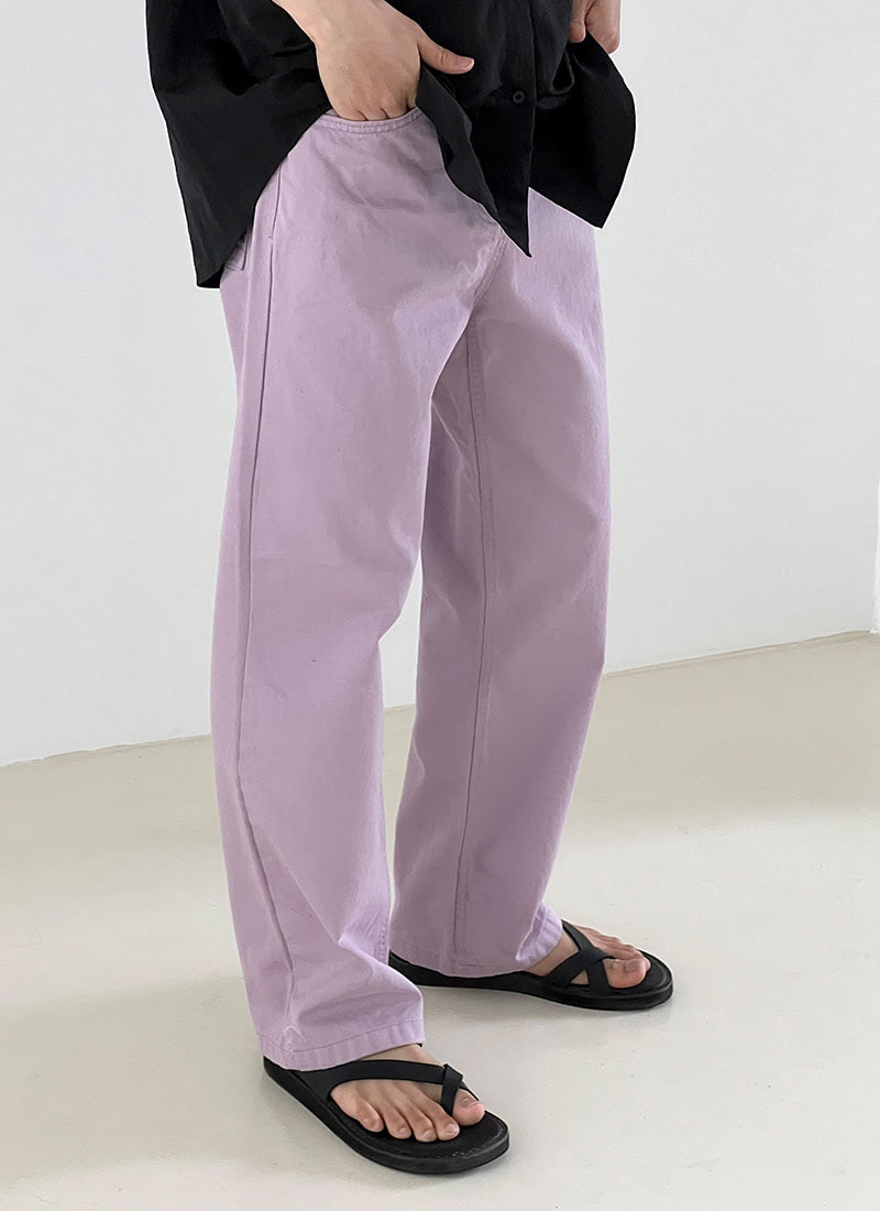 Turbid pink cotton pants