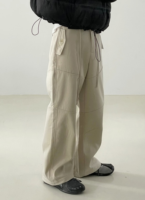Work string maxi wide pants